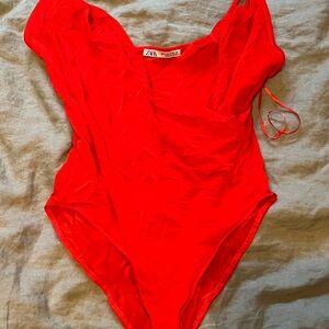 Zara Bright Red Kids Bodysuit